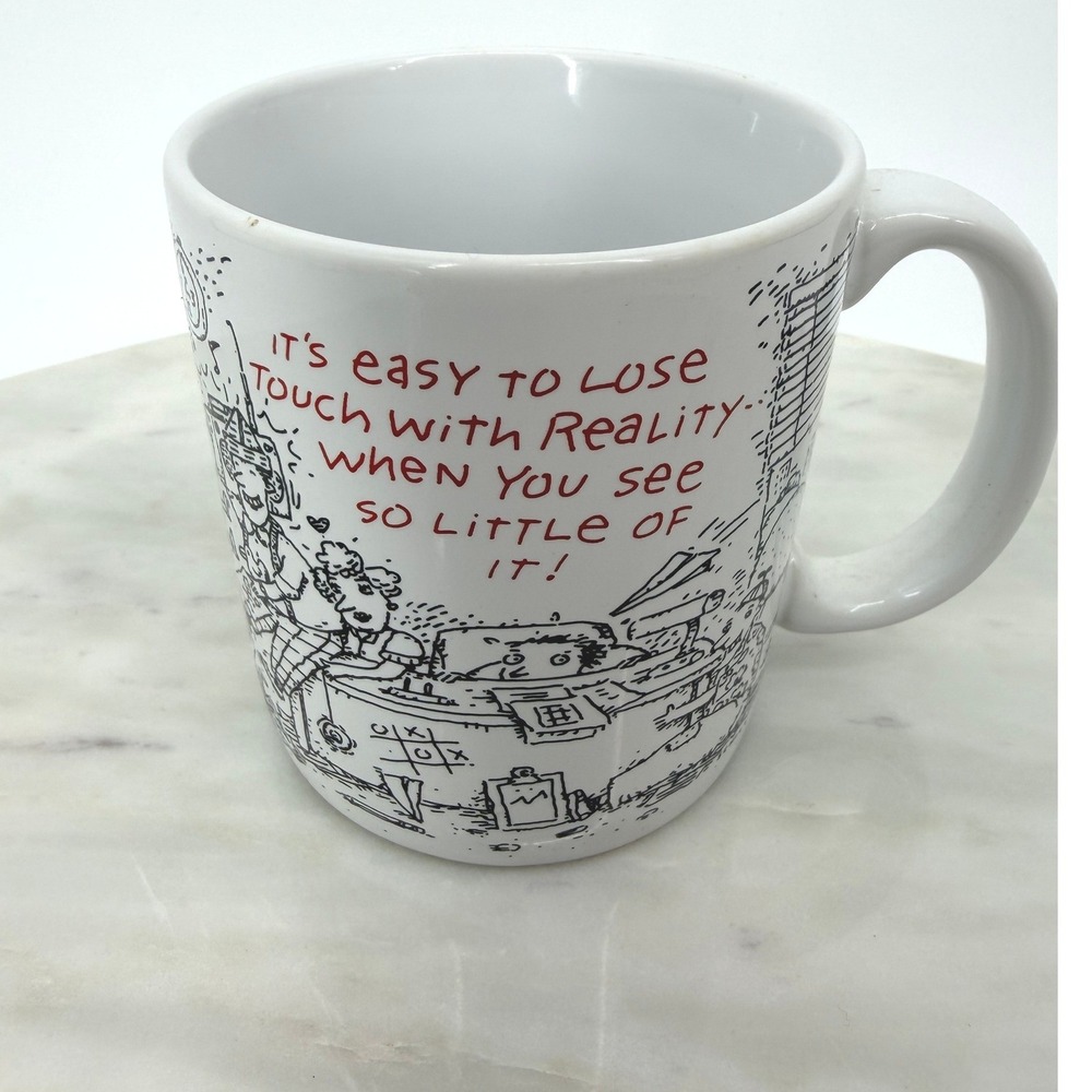 Carlton Cards Stoneware Mug Funny Office Reality Quote MG 5215 White Ceramic
